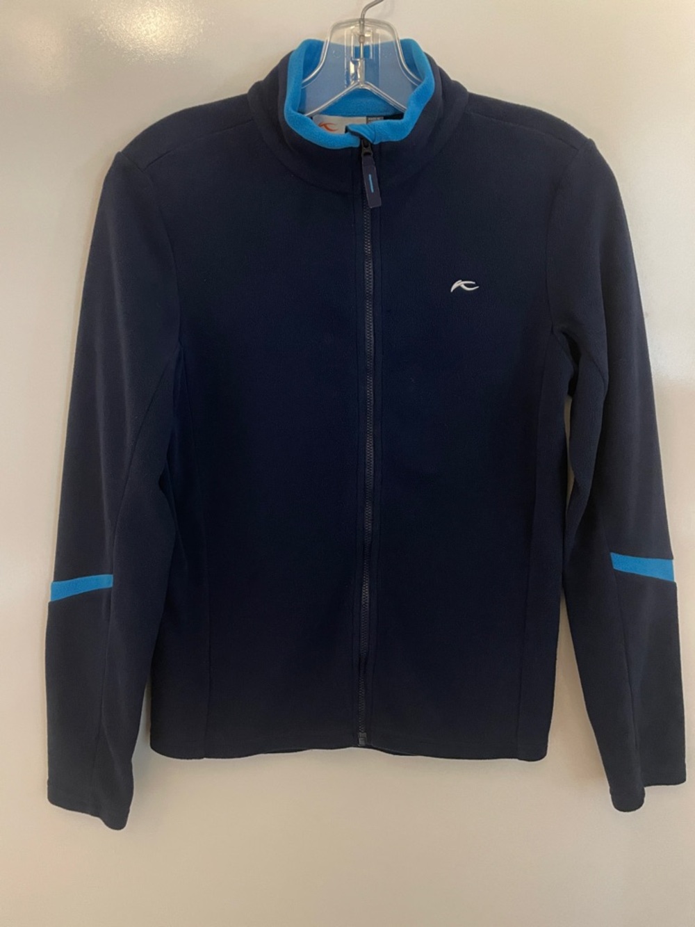 KJUS Youth 164 Navy Full Zip Stretch Fleece Jacket Golf Ski XXL